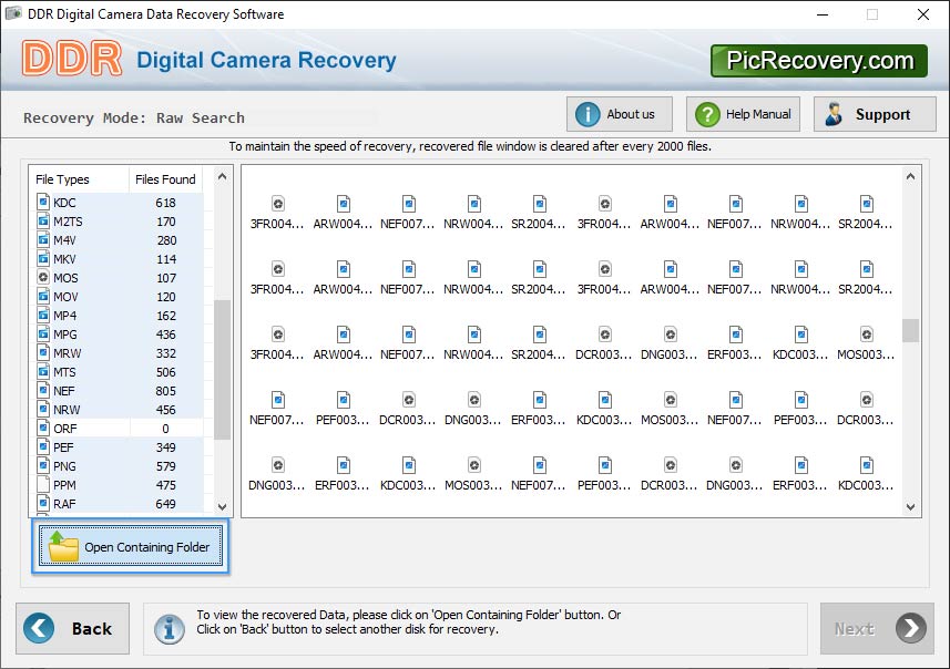 Open containing folder