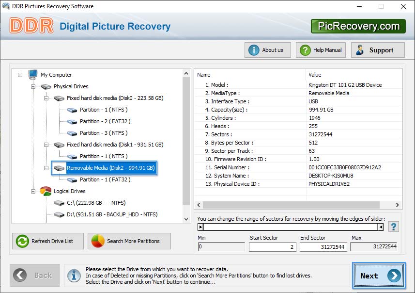 Digital Pictures Recovery Software