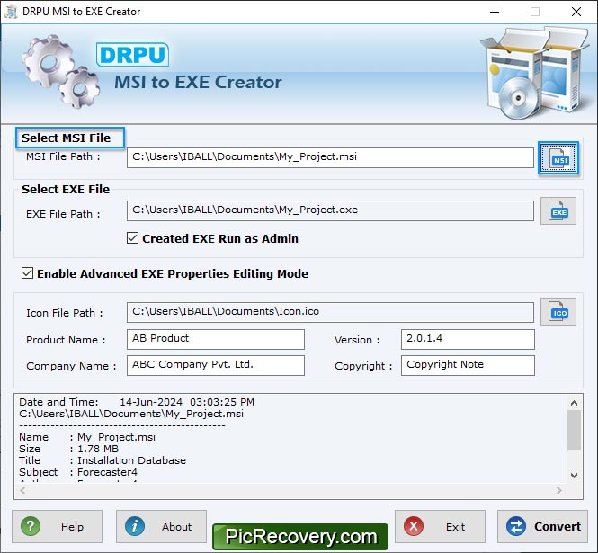 MSI to EXE Creator